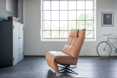 KAWOLA Sessel MIKO Relaxsessel drehbar Leder braun KAWOLA Sessel MIKO Relaxsessel drehbar Leder braun