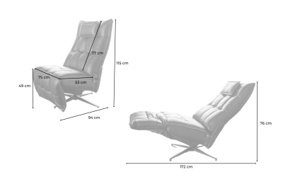 Vorschau: KAWOLA Sessel MIKO Relaxsessel drehbar Leder schwarz Vorschau: KAWOLA Sessel MIKO Relaxsessel drehbar Leder schwarz