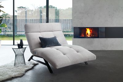 KAWOLA Relaxliege AMERIVA motorisch Maxi Feincord silber KAWOLA Relaxliege AMERIVA motorisch Maxi Feincord silber