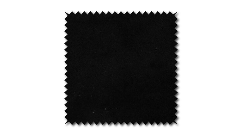 KAWOLA Stoffmuster Velvet schwarz 10x10cm