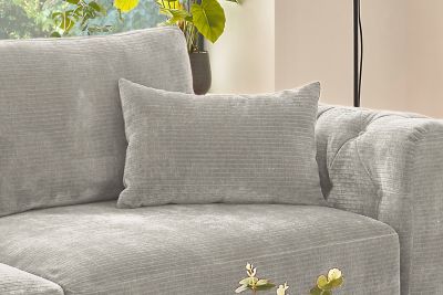 KAWOLA Spitzkissen SEPHI rechteckig Cord Vintage silber KAWOLA Spitzkissen SEPHI rechteckig Cord Vintage silber