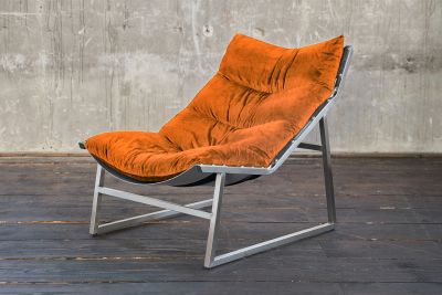 KAWOLA Relaxsessel SIRO Sessel Stoff orange (B/H/T) 70x78x125cm