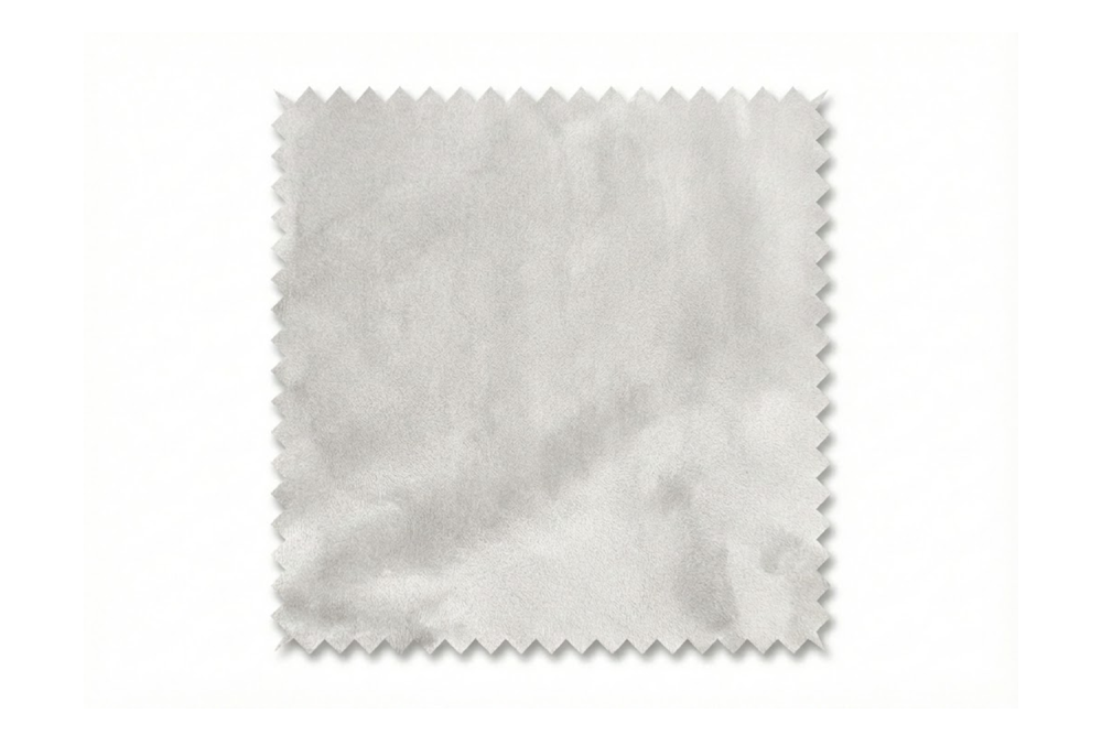 KAWOLA Stoffmuster Velvet hellgrau
