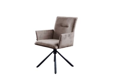 Vorschau: KAWOLA Esszimmerstuhl KYRA Drehstuhl Velvet taupe Vorschau: KAWOLA Esszimmerstuhl KYRA Drehstuhl Velvet taupe