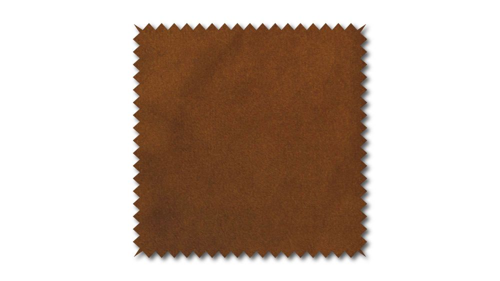 KAWOLA Stoffmuster Velvet cognac 10x10cm