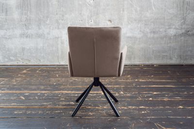 Vorschau: KAWOLA Esszimmerstuhl KYRA Drehstuhl Velvet taupe Vorschau: KAWOLA Esszimmerstuhl KYRA Drehstuhl Velvet taupe