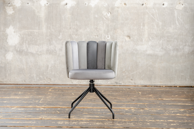 KAWOLA Esszimmerstuhl JADA Drehstuhl Velvet grau