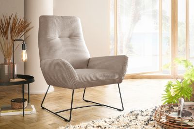 Vorschau: KAWOLA Sessel BISA Cord taupe Vorschau: KAWOLA Sessel BISA Cord taupe