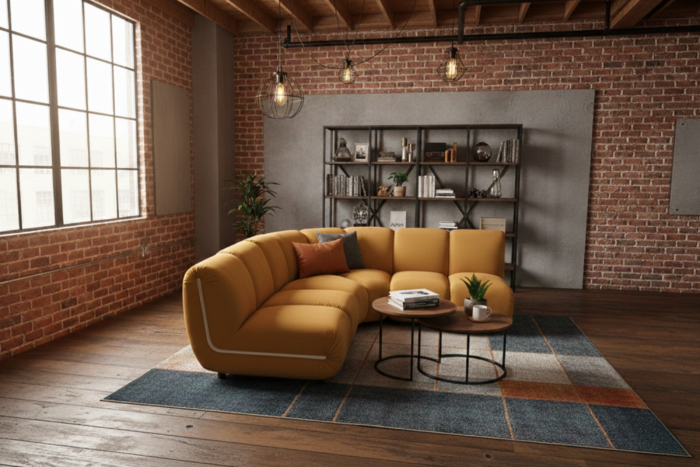 KAWOLA Modulsofa LAYLA Ecksofa 3 Module Velvet gelb