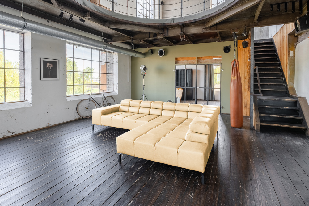 KAWOLA Sofa NELSON Ecksofa Leder beige