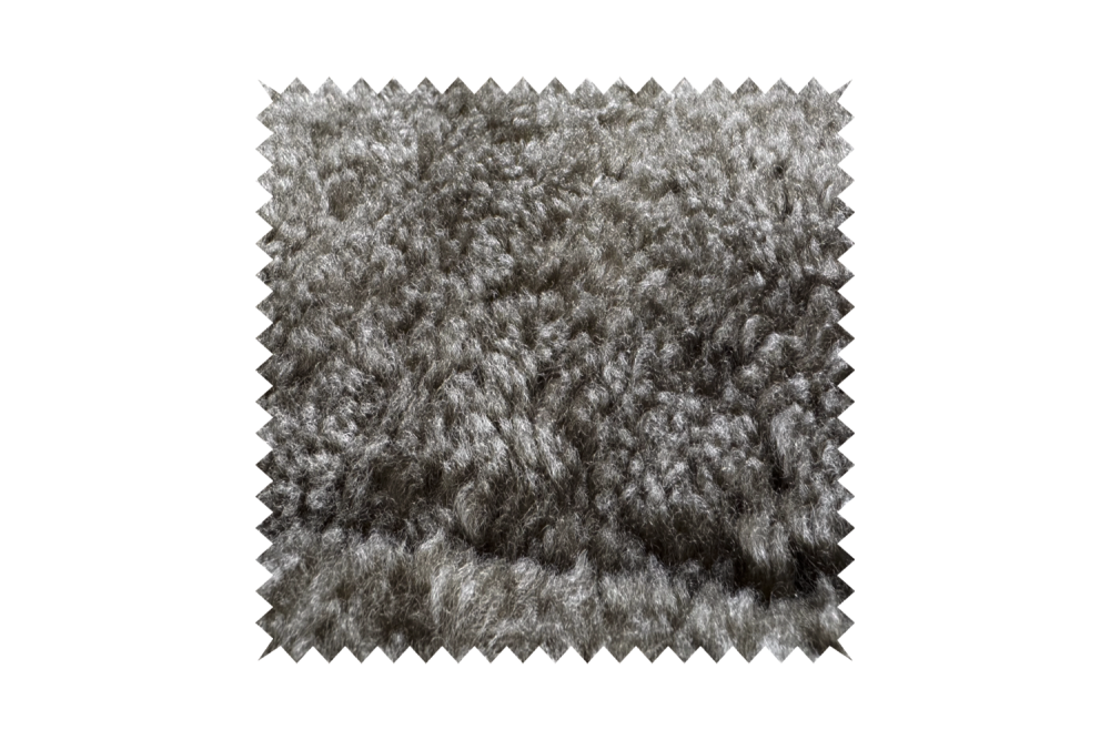 KAWOLA Stoffmuster Schaffell hellgrau