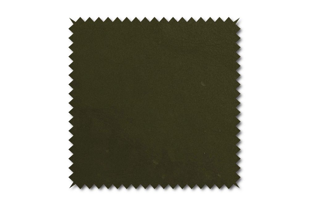KAWOLA Stoffmuster Leder moosgrün 10x10cm