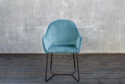 KAWOLA  Esszimmerstuhl ZINA Stoff blau