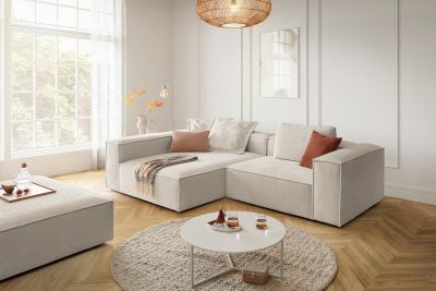 KAWOLA Sofa CARMO Ecksofa Stoff weiß KAWOLA Sofa CARMO Ecksofa Stoff weiß
