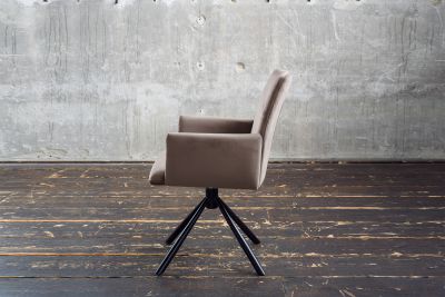 Vorschau: KAWOLA Esszimmerstuhl KYRA Drehstuhl Velvet taupe Vorschau: KAWOLA Esszimmerstuhl KYRA Drehstuhl Velvet taupe