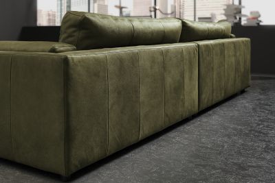 Vorschau: KAWOLA Big Sofa RAINA Leder olivgrün Vorschau: KAWOLA Big Sofa RAINA Leder olivgrün