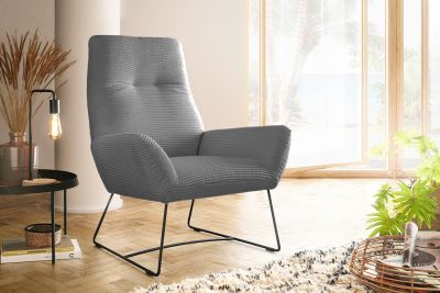 KAWOLA Sessel BISA Cord grau KAWOLA Sessel BISA Cord grau