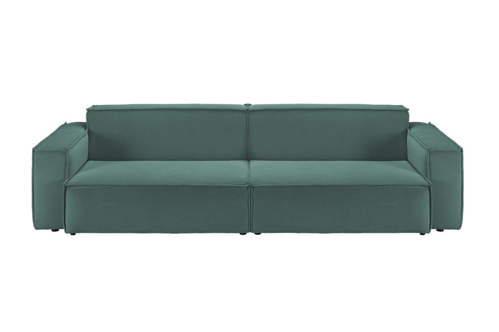 KAWOLA Sofa SAMU Feincord grün