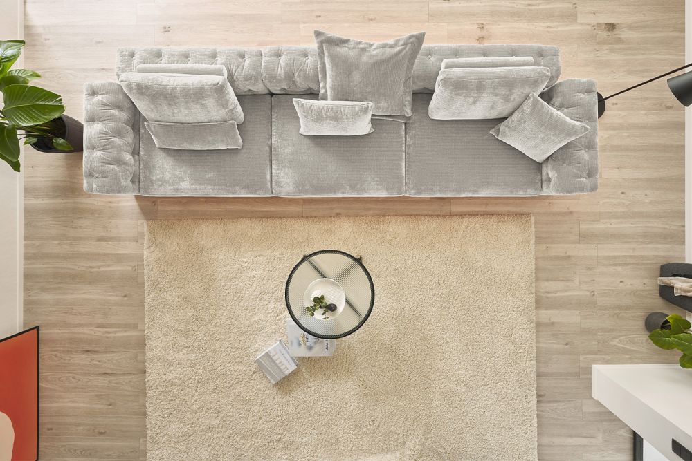 KAWOLA Nierenkissen SEPHI groß Cord Vintage silber