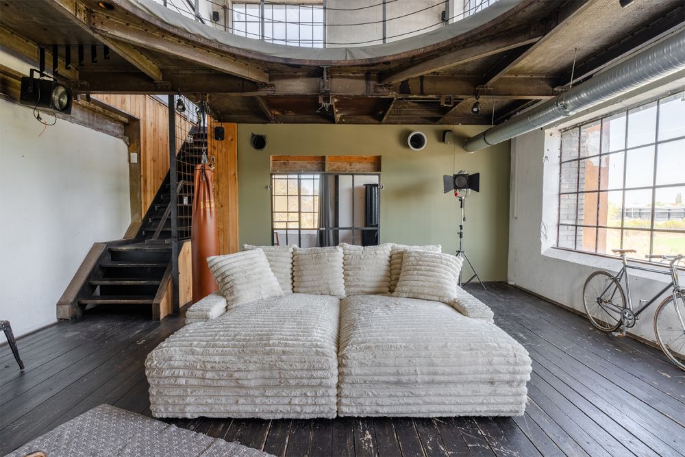 KAWOLA Big Sofa CADY Megacord cremeweiß