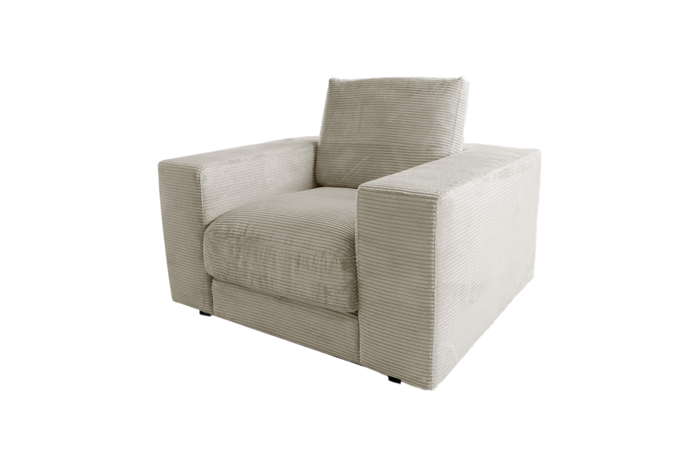 KAWOLA Sessel MADELINE Cord cremeweiß