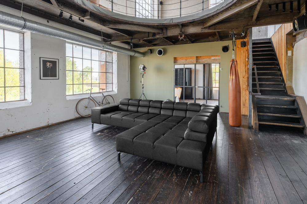 KAWOLA Sofa NELSON Ecksofa Leder schwarz