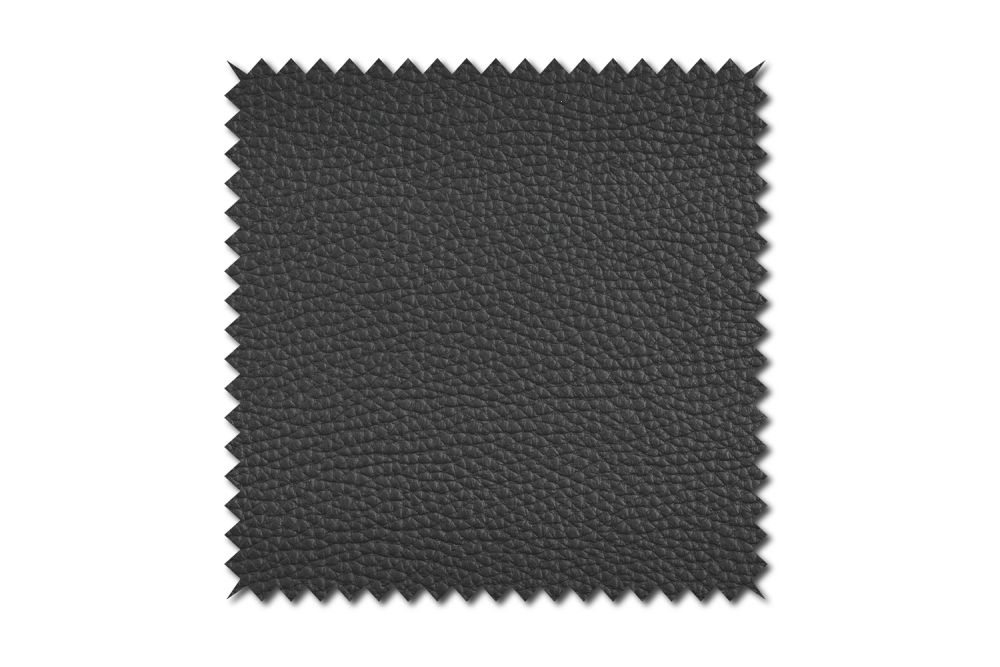 KAWOLA Stoffmuster Leder schwarz 10x10cm