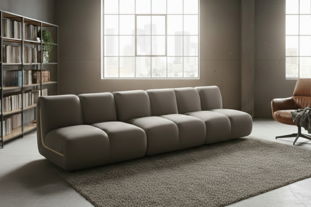 KAWOLA Modulsofa LAYLA 3-Sitzer 3 Module Velvet taupe