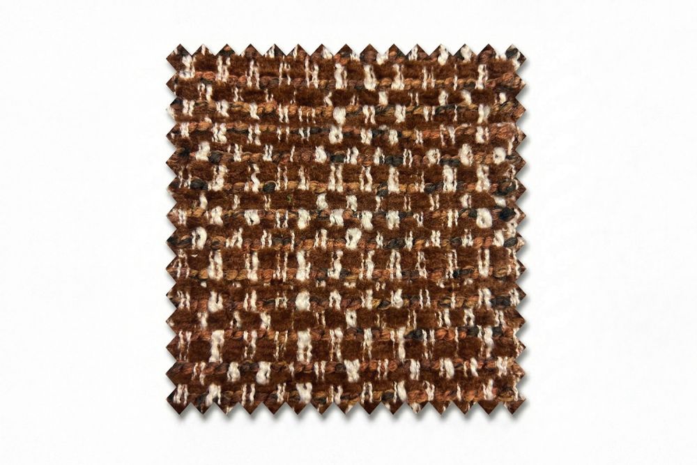 KAWOLA Stoffmuster Stoff rostbraun