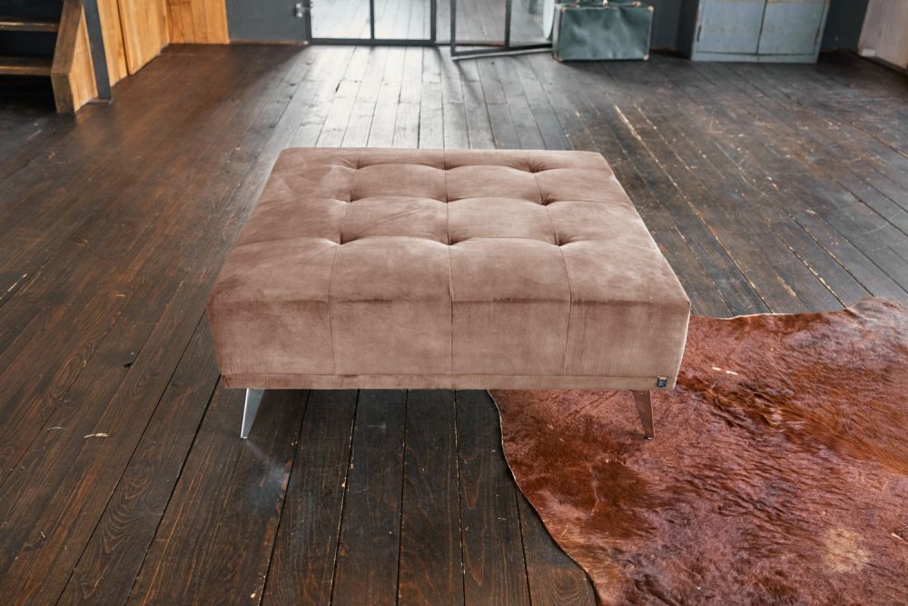 KAWOLA Hocker WIOLO velvet taupe