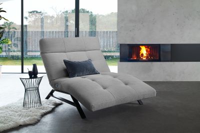 KAWOLA Relaxliege AMERIVA motorisch Maxi Feincord grau KAWOLA Relaxliege AMERIVA motorisch Maxi Feincord grau