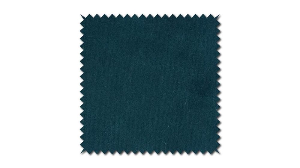 KAWOLA Stoffmuster Velvet blau 10x10cm