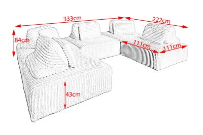 Vorschau: KAWOLA Modulsofa WIOLO SOFT 5 Module 5 Rückenkissen Weicher Breitcord taupe Vorschau: KAWOLA Modulsofa WIOLO SOFT 5 Module 5 Rückenkissen Weicher Breitcord taupe