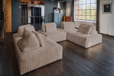 Vorschau: KAWOLA Modulsofa WIOLO SOFT 5 Module 5 Rückenkissen Weicher Breitcord taupe Vorschau: KAWOLA Modulsofa WIOLO SOFT 5 Module 5 Rückenkissen Weicher Breitcord taupe