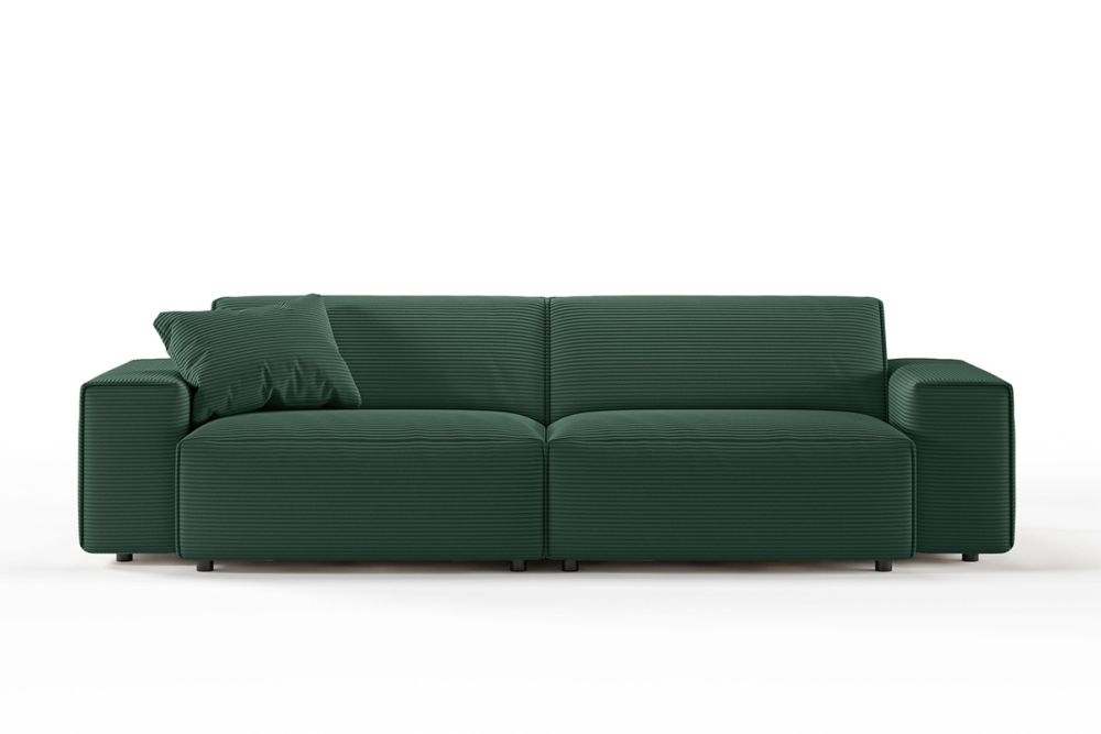KAWOLA Sofa RANI 3-Sitzer Cord smaragd