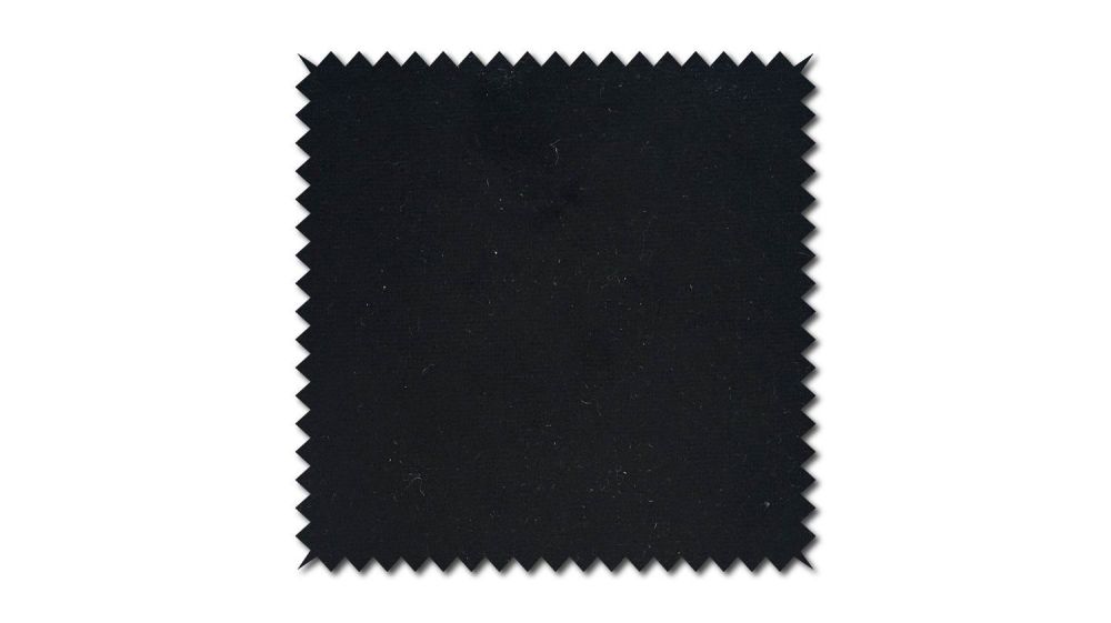 KAWOLA Stoffmuster Velvet schwarz 10x10cm