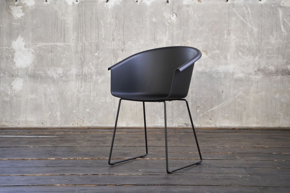 B-Ware KAWOLA Stuhl GISY Esszimmerstuhl Kunststoff schwarz