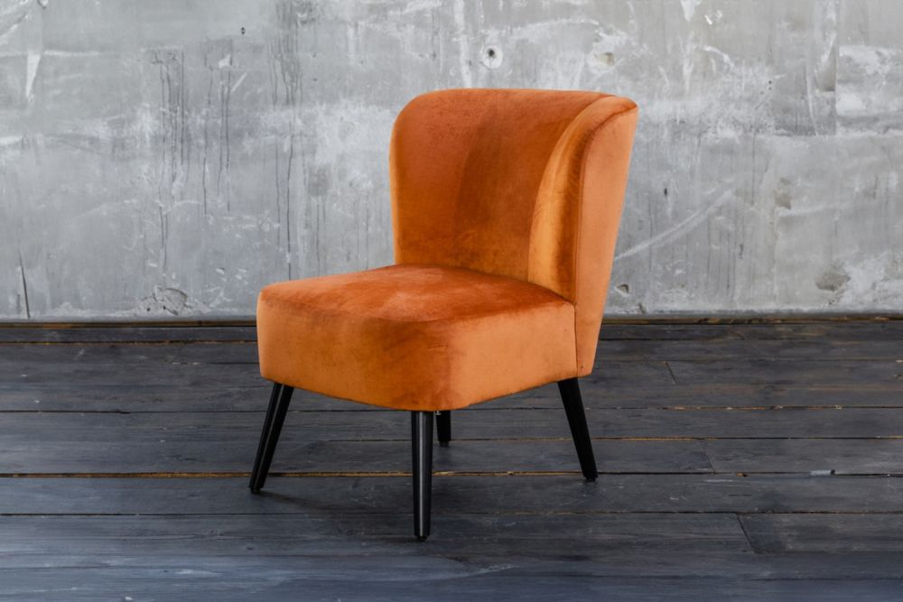 B-Ware KAWOLA Sessel MINGO Velvet orange