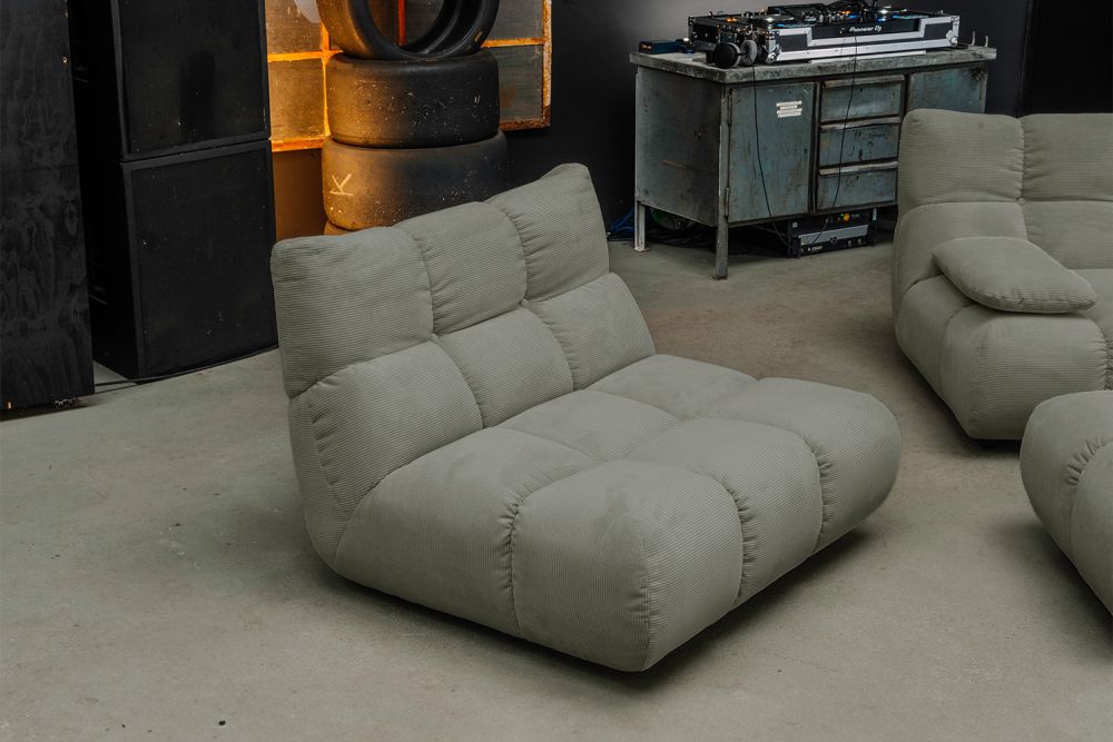 KAWOLA Sessel VIVIEN Drehsessel Feincord olivgrün