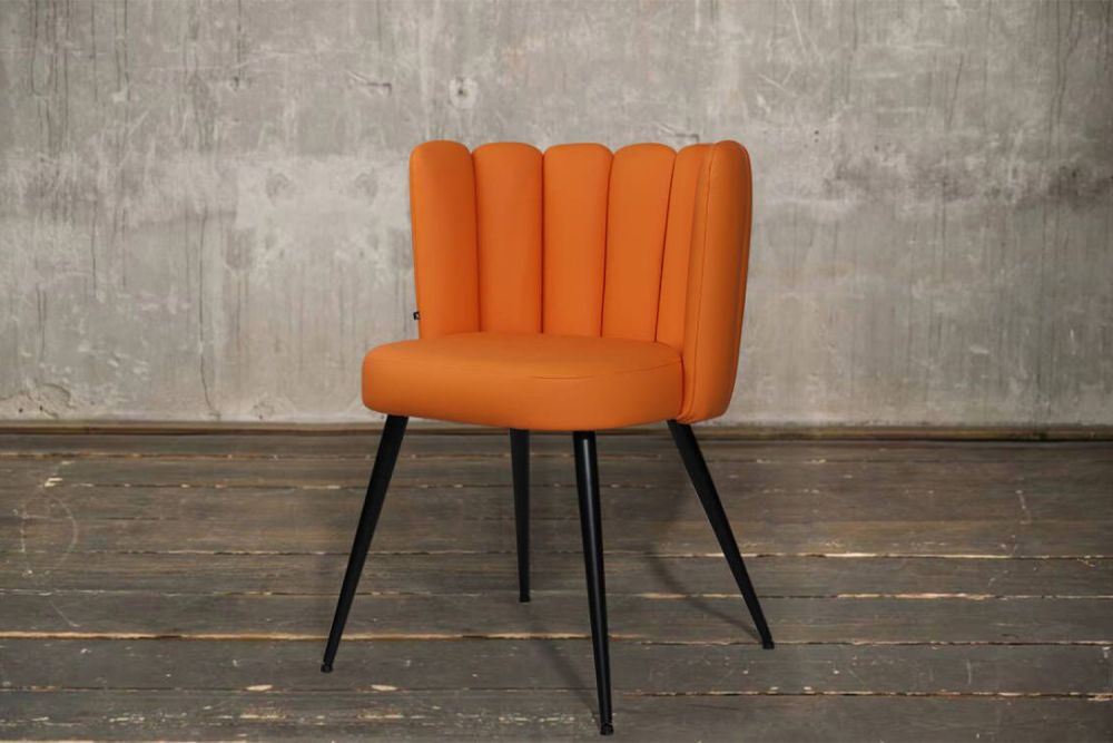 KAWOLA Stuhl JADA Esszimmerstuhl Kunstleder orange