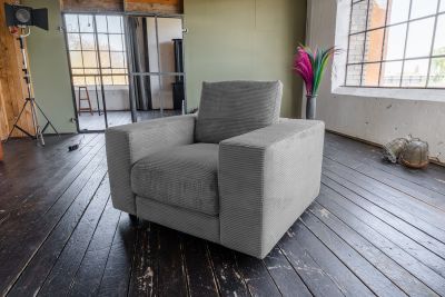 KAWOLA Sessel MADELINE Cord grau KAWOLA Sessel MADELINE Cord grau