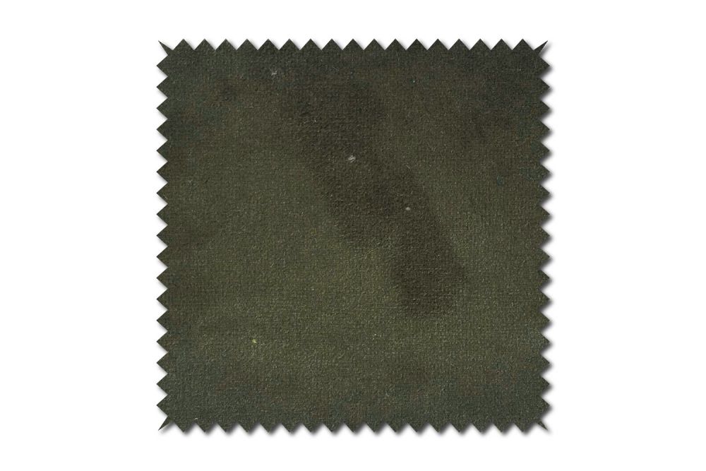 KAWOLA Stoffmuster Velvet olive 10x10cm