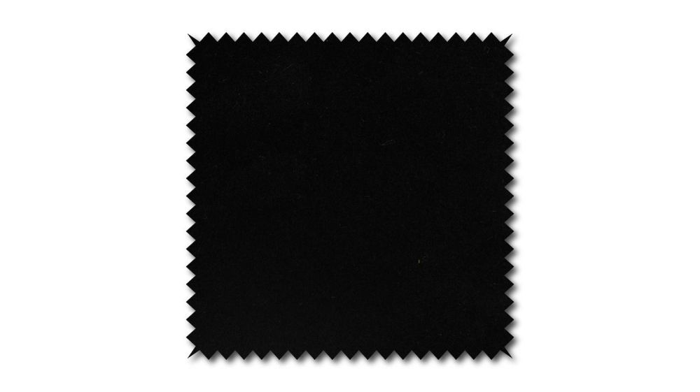 KAWOLA Stoffmuster Velvet schwarz 10x10cm