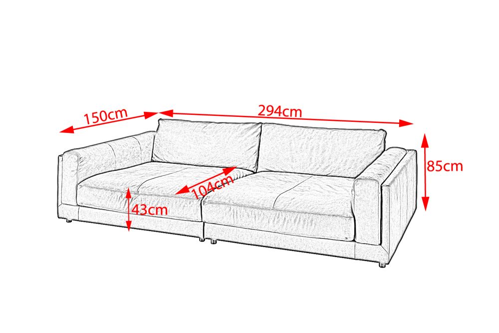 KAWOLA Big Sofa RAINA Leder braun