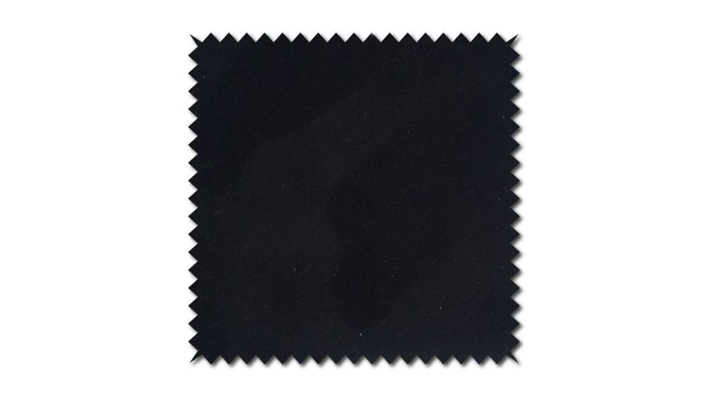 KAWOLA Stoffmuster Velvet schwarz 10x10cm