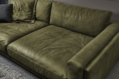 Vorschau: KAWOLA Big Sofa RAINA Leder olivgrün Vorschau: KAWOLA Big Sofa RAINA Leder olivgrün