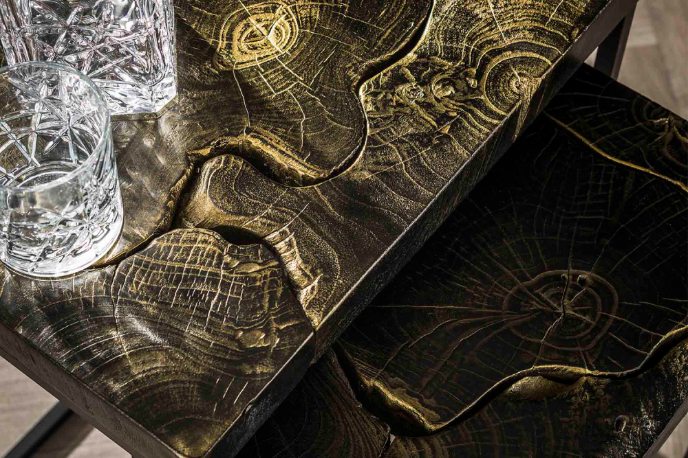 KAWOLA Couchtisch ESCADO Set 2-tlg. Teakholz schwarz