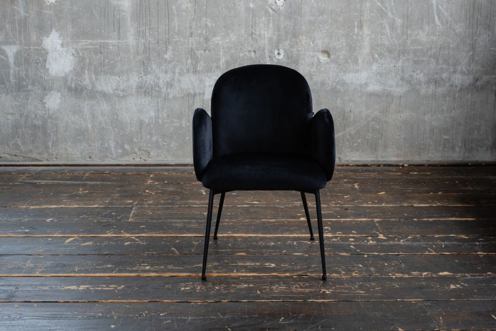 KAWOLA Stuhl DEON Esszimmerstuhl Velvet schwarz