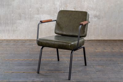 KAWOLA Esszimmerstuhl VISU Stuhl Kunstleder grün