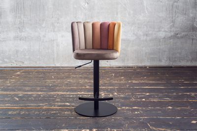 KAWOLA Barhocker JADA Drehstuhl höhenverstellbar Velvet braun